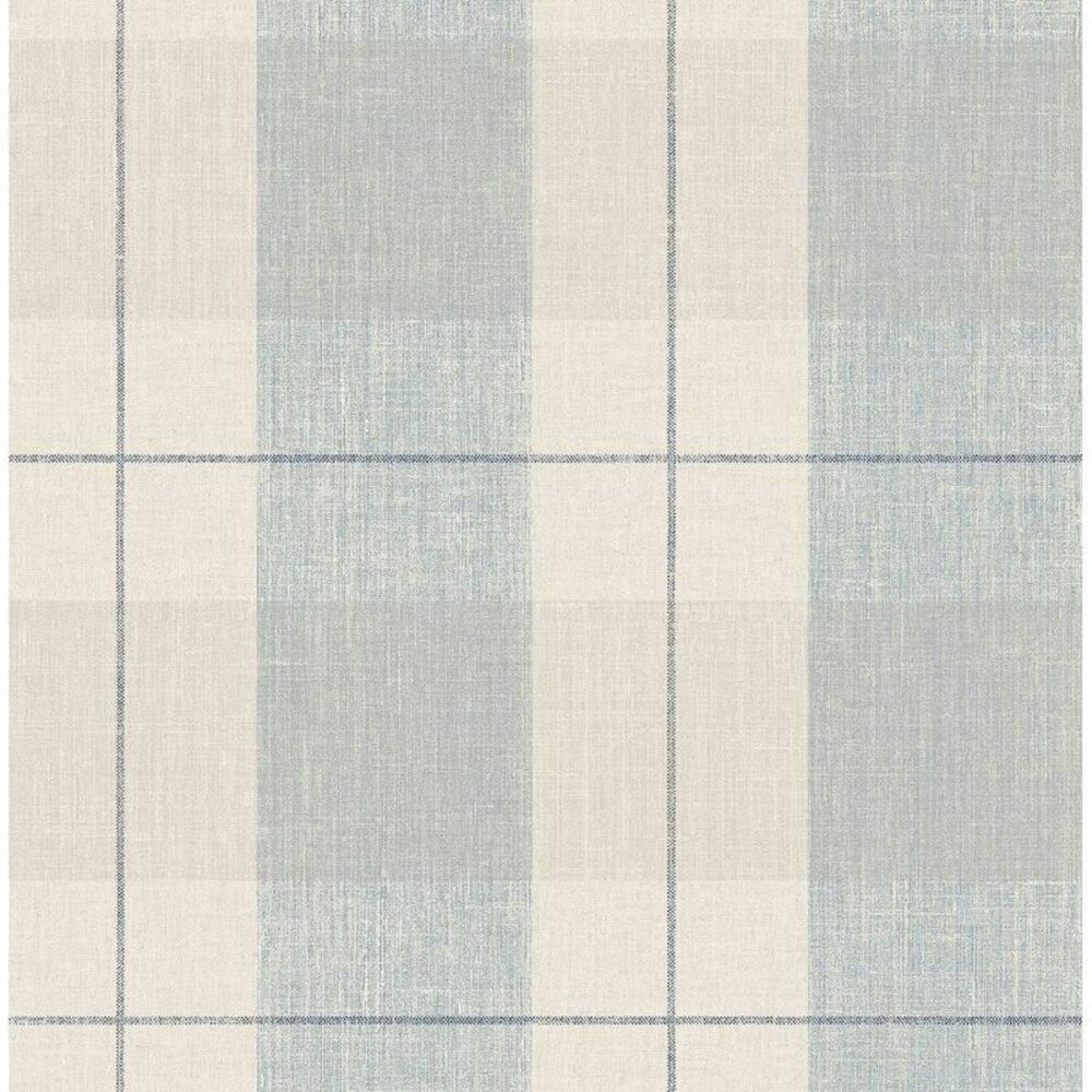 Nextwall Blue And Beige Lenox Hill Plaid Peel And Stick Wallpaper